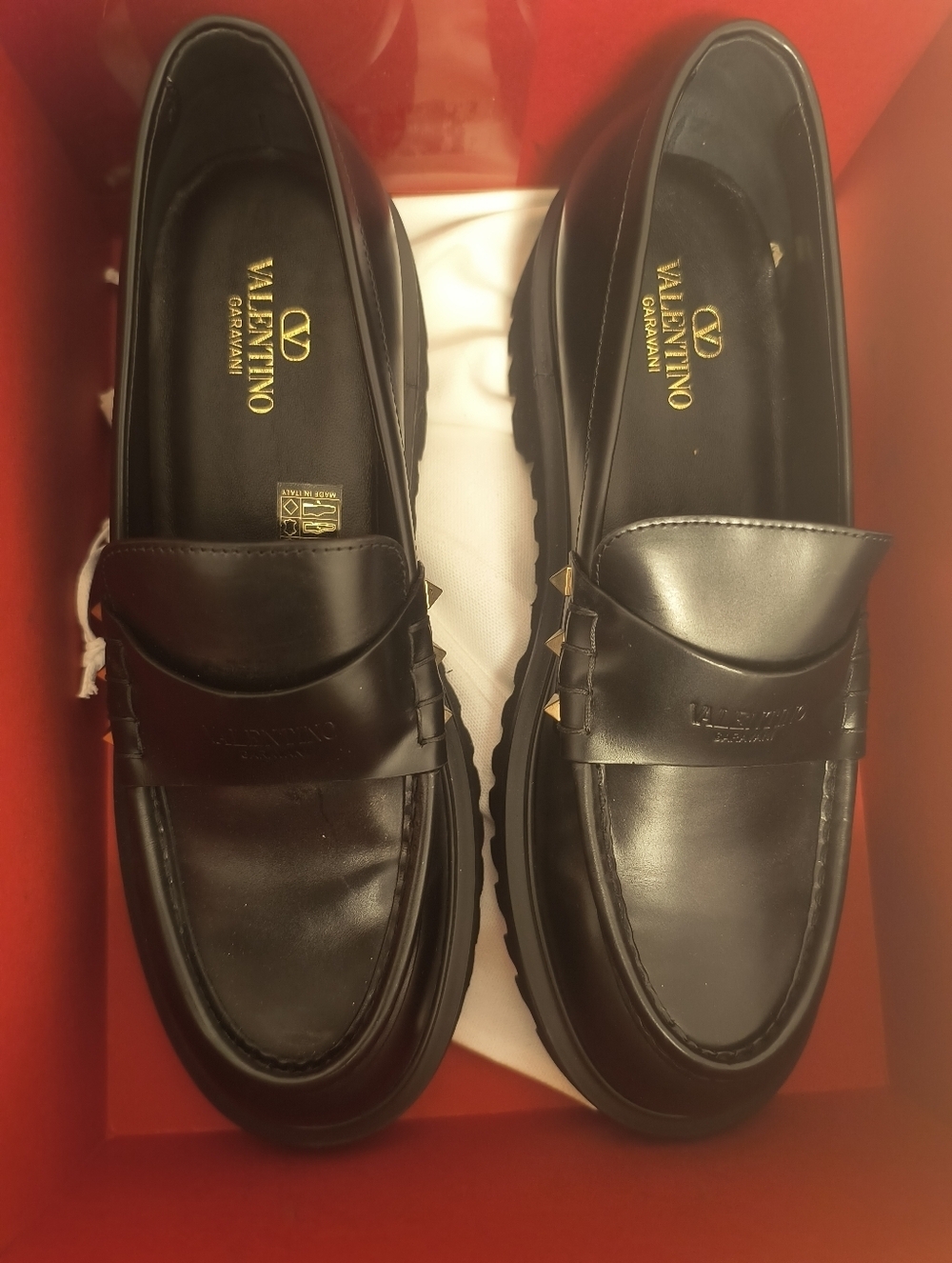 Valentino Garavani Rockstud Leather Loafer Sz 41 Fits US 10 - Picture 7 of 12